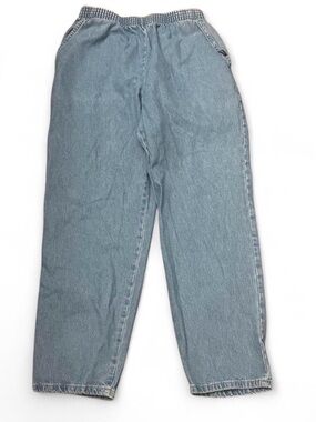 Vintage Denim Jogger Pants Light Wash Elastic Waist Women’s Size 4P Cotton